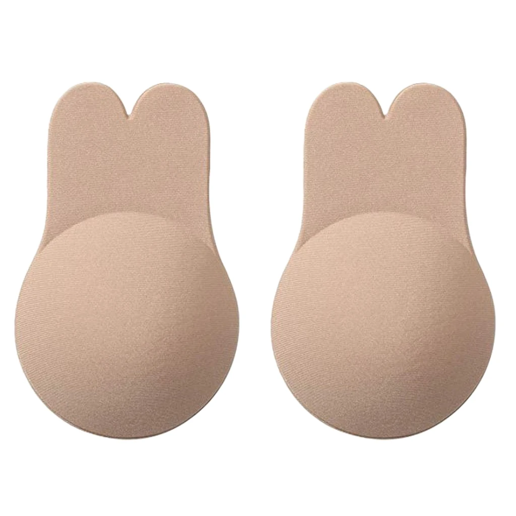 1 Pair Women Nippleless Covers, Breast Lift Tape, Silicone Breast Lift Pasties for Small and Large Breasts - Цвет: 9.5cm Skin