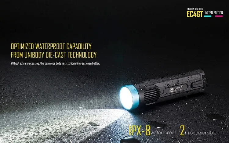 2019 NITECORE LIMITED EDITION EC4GT 2x Micro-USB аккумуляторная батарея + зарядный кабель удобный портативный 1000 люмен излучатель фонарик