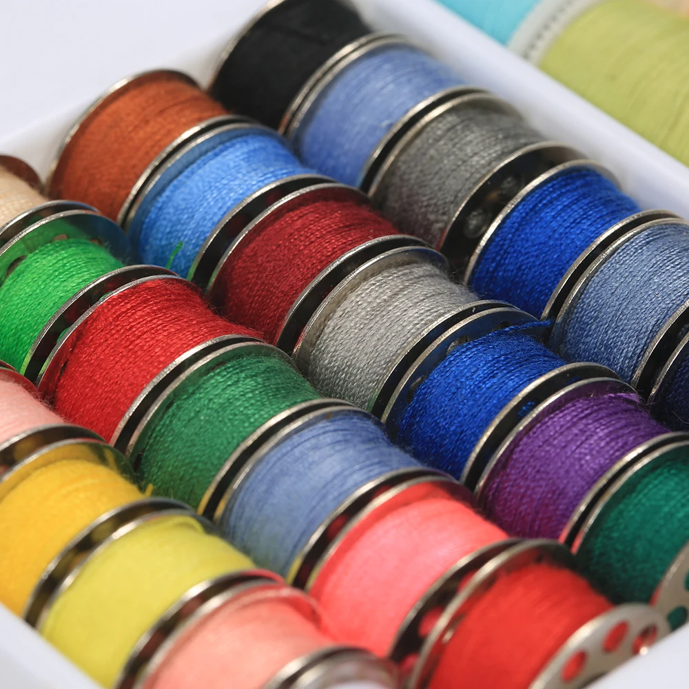 60 шт./компл. электрические швейные машины нитки катушки для дома+ разноцветные, для шитья Набор ниток металлические бобины