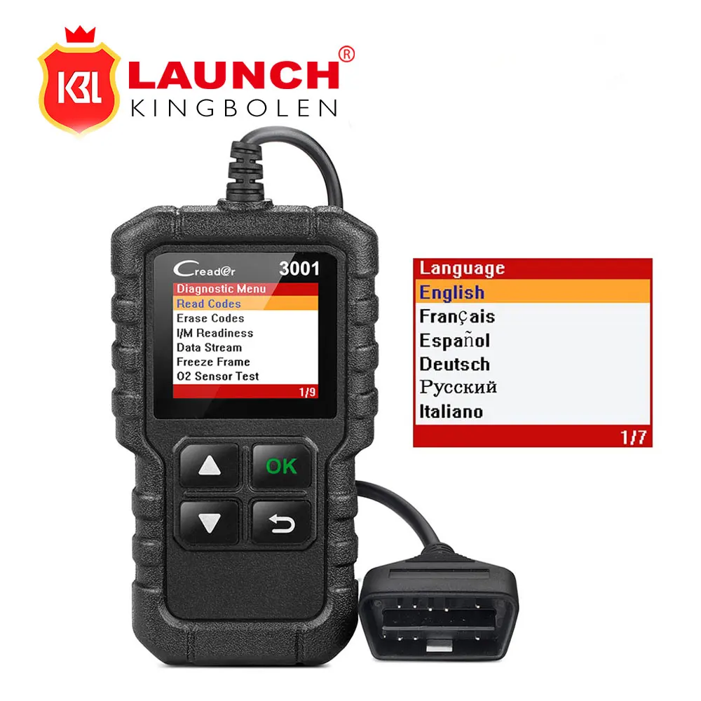LAUNCH X431 CR3001 OBD 2 CAR Code Reader Support Full OBDII/EOBD Launch ...