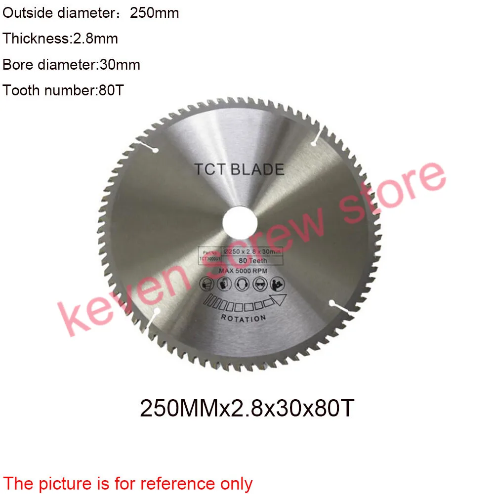 

1PC 250MMx2.8x30x80T TCT saw blade carbide tipped Mini Circular Saw Blade for Wood Cutting Power Tool Accessories DIY