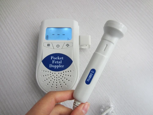 ЖК-дисплей с подсветкой, фетальный допплер Angelsounds, монитор сердца, домашний, для беременных, 3 МГц, зонд - Цвет: blue