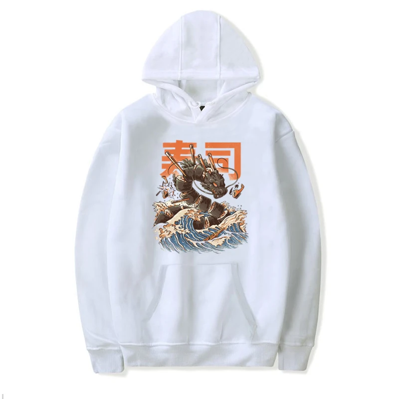 

Japanese Harajuku hoodie Men Hip Hop sweatshirt Sushi/Noodle Tortoise Cartoon Streetwear hoodie long Sleeve Casual Top