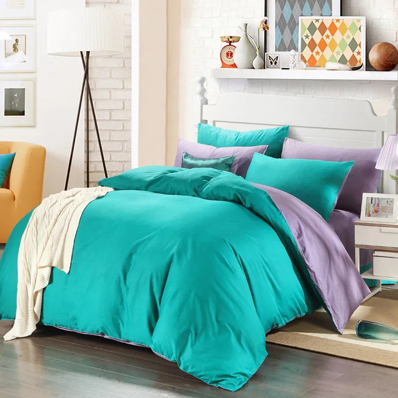 Hotel bedclothes bedding set cotton printed color bed sets duvet cover bed sheets pillowcase