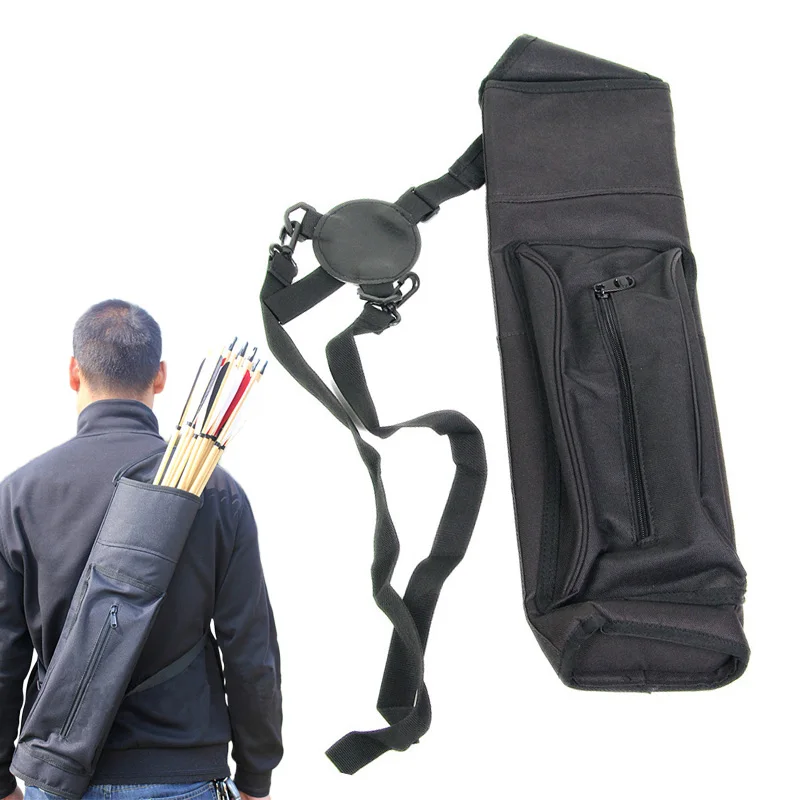 Prix pour Vente chaude Oudoor Chasse Carquois Tube Épaule Flèche Sac avec Poche Ceinture Arc Cas Titulaire Noir HS Prix pour Vente chaude Oudoor Chasse Carquois Tube Épaule Flèche Sac avec Poche Ceinture Arc Cas Titulaire Noir HS