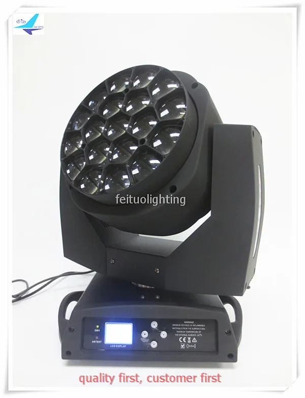 4 шт. + кейс светодиодный 19x10 Вт Bee Eye Moving Head Light Zoom Профессиональное освещение 4в1 сценический свет для дискотеки DJ вечерние ночной клуб