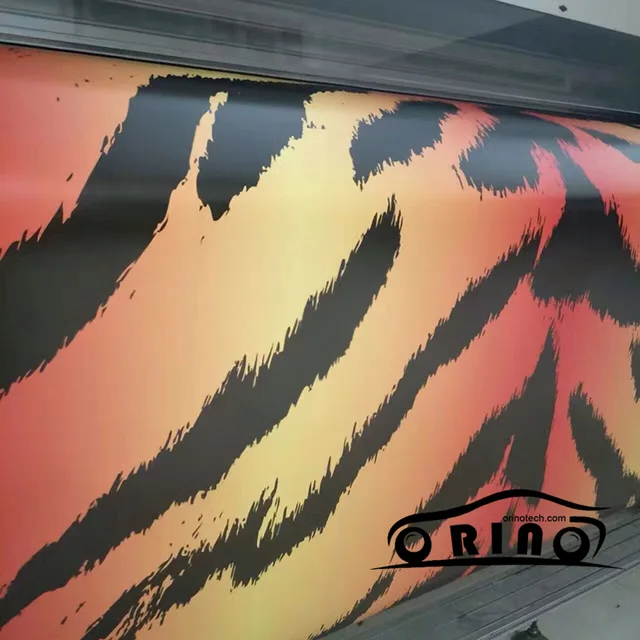 Car Styling Tiger Skin Vinyl Film Car Wrap Sticker With Air Bubble Free