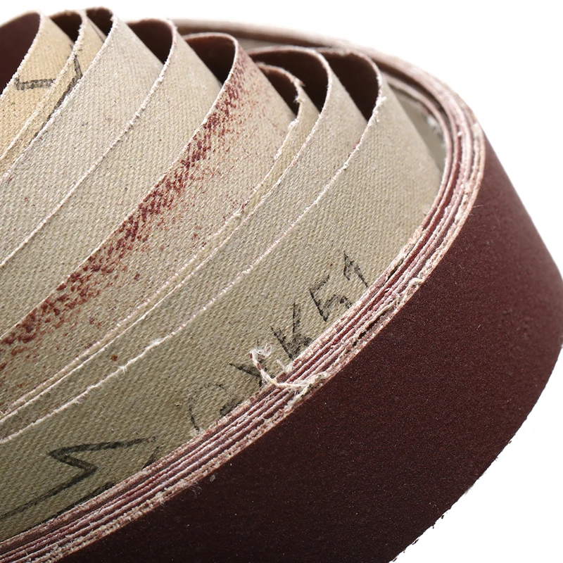 DWZ 10Pcs 1'' x 30'' 760 x 25mm 800 Grit Sanding Belts Strip Oxide Paper Abrasive 