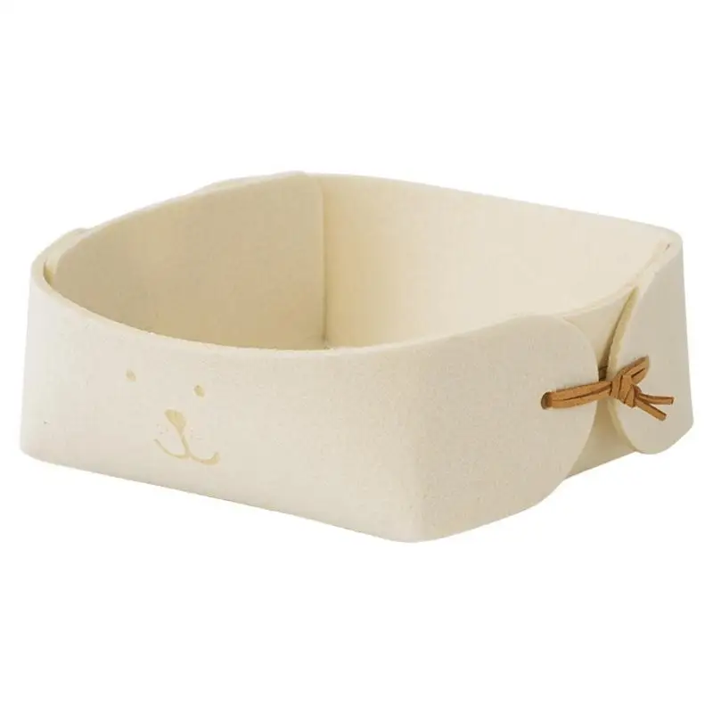 

New Arrival Hallway Small Storage Box Nordic Felt Storage Basket Small Office Desk Storage Basket Hosehold Organizer