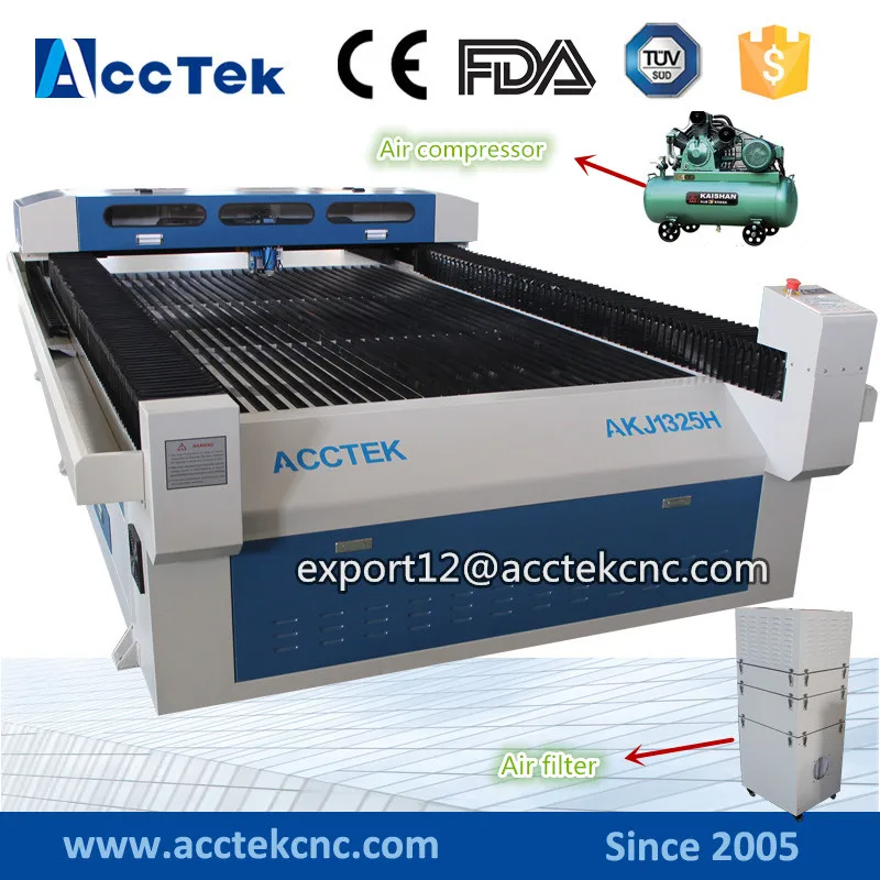 steel plate laser cutting machine AKJ1325H AKJ1530H co2 metal cutter