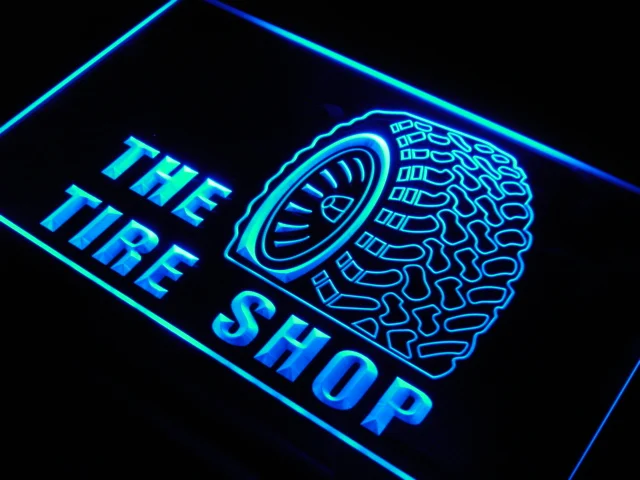 

s121 Tire Shop Car Auto Repair Beer LED Neon Light Light Signs On/Off Switch 20+ Colors 5 Sizes