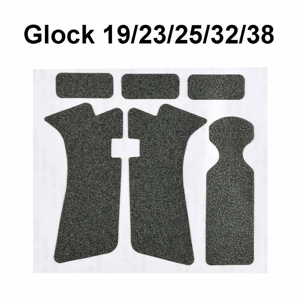 Glock нескользящая резиновая текстурированная пленка для ленты перчатки для G17 19 20 21 22 25 26 27 33 43 кобура 9 мм пистолет Охотничьи аксессуары - Цвет: Glock 19 23 25 32 38