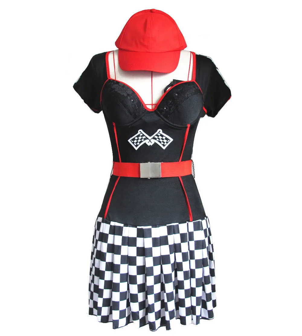 UTMEON 3 Pieces Bullt For Speed Race Girl Costume,Light Up Racer Girl