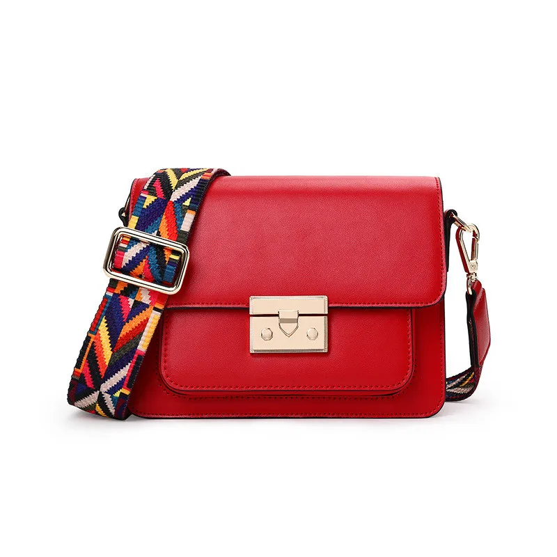 Canvas Wide Strap Cross Body Bag