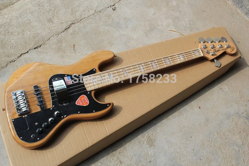 

Free Shipping Hot Sale High Quality F Marcus Miller Signature Jazz Bass 5 String Natural Color Bass Guitar In Stock