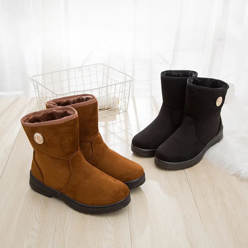 

SWONCO Women Shoes Winter Warm Fur Snow Boots Ankle Platform Boots For Women Snowboots Velvet Fur Shoes Women 2019 New Snow Boot