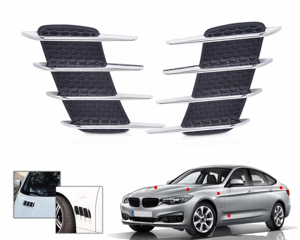 

CITALL Car Side Air Vent Fender Cover Hole Intake Duct Flow Grille Decoration Sticker For Mercedes Benz BMW Audi Toyota Nissan