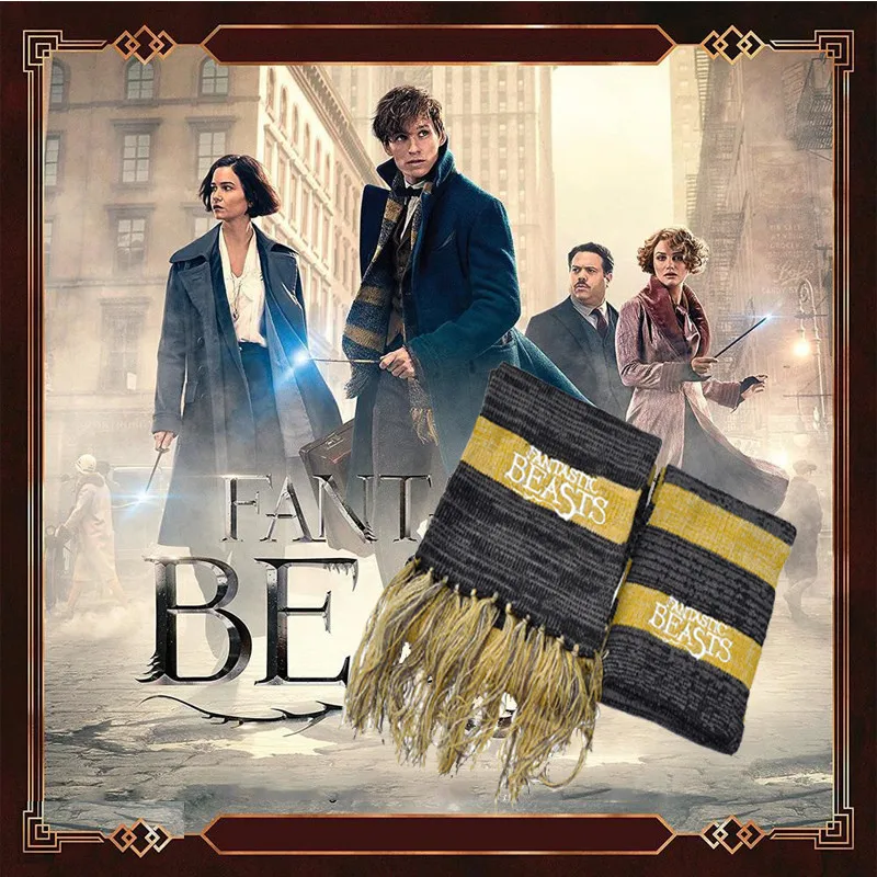 

Fantastic Beasts and Where to Find Them Newt Scamander Scarf men's scarf scarves Fashion Accessories Women winter Tassel Scarf
