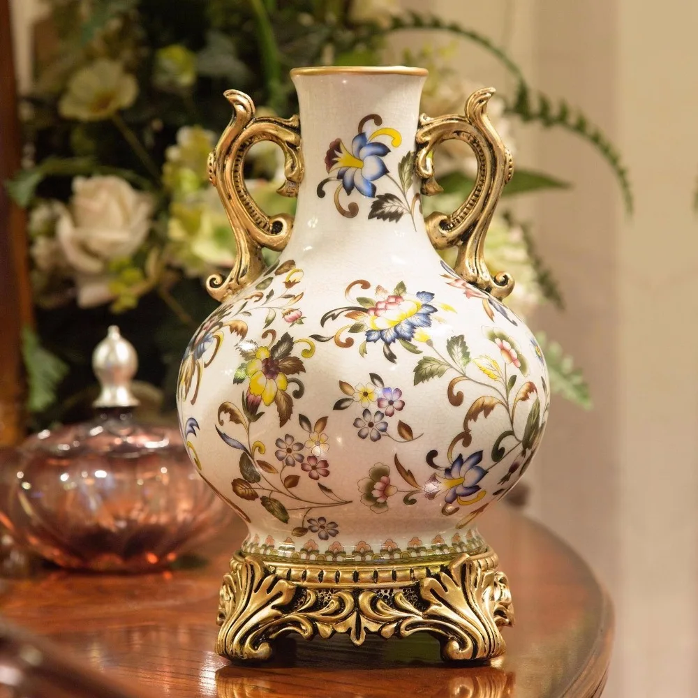 New European style retro high grade ceramic vase vase flower jewelry