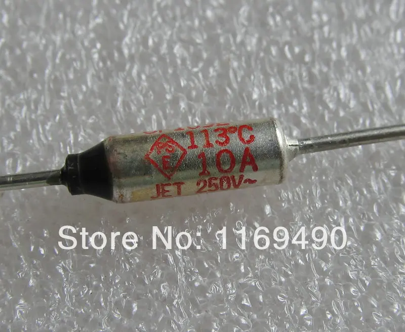10pcs SEFUSE Thermal Cutoffs SF113E Thermal Fuse 113C TF Cutoff 10A