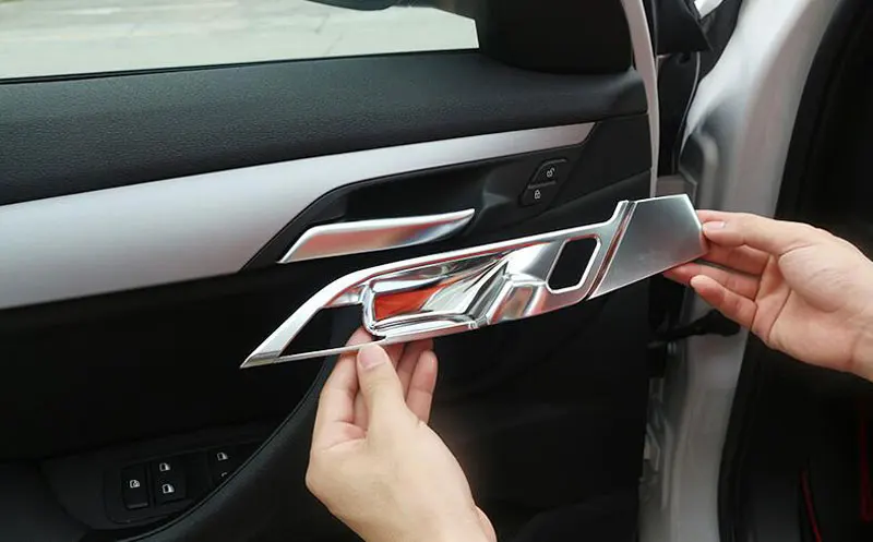 Для BMW X2 F47 2018 ABS хромированная для внутренней дверной ручки рамки Накладка X1 F48 2016