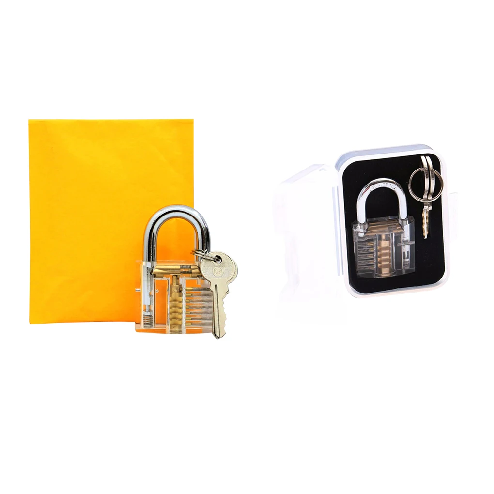 

Transparent Locks Pick Visible Cutaway Mini Practice View Padlock Hasps Training Skill for Locksmith Furniture Hardware