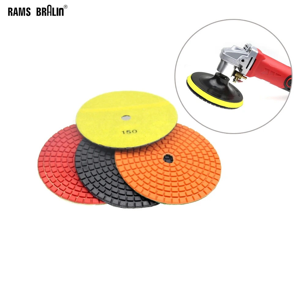 

1 piece 6"/150mm Diamond Flexible Polishing Pads M14 Nozzle for Grinder Marble Stone Sanding Disc