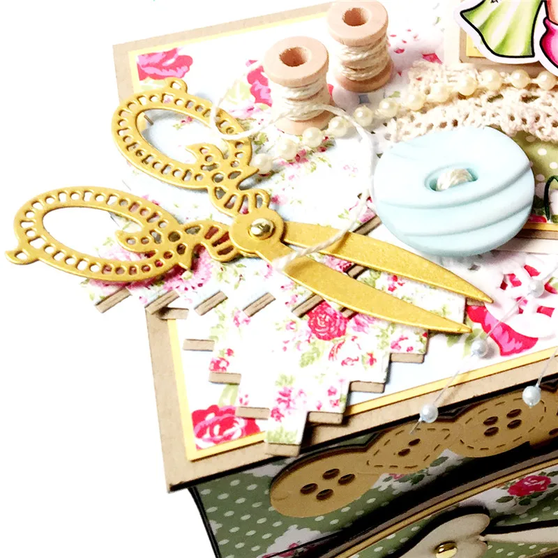 

Naifumodo Filigree Flowers Die Scissors Metal Cutting Dies for Scrapbooking Craft Die New Embossing Stencil Card Decoration 2019