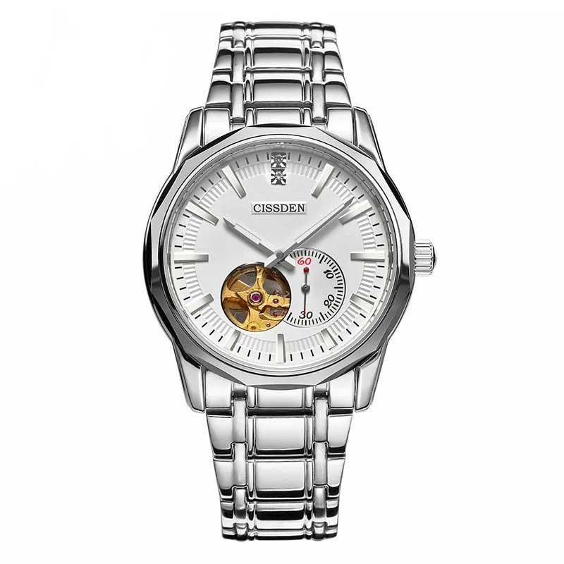 

Hollow Out Mechanics Steel Bring Man Wrist Watch Waterproof Business Affairs Noctilucent Mechanics Male Surface 7325465