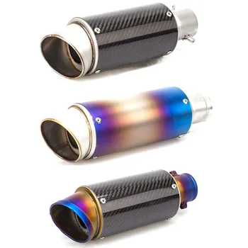 

TKOSM Racing 51mm Inlet Carbon Fiber Motorcycle Exhaust Tip Muffler Exhaust Pipe For Honda CB650F For Kawasaki Z250