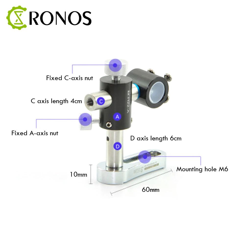 

360 degrees 17.5mm Laser Module Laser Positioning Light Universal Adjustable Two Axis Bracket