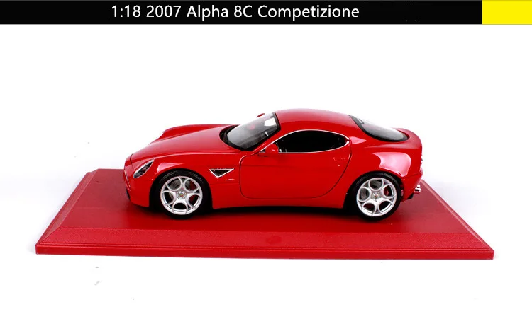 Bburago 1:18 Alpha 8C Competizione литая модель машины Модель автомобиля Модель украшения автомобиля коллекция игрушек