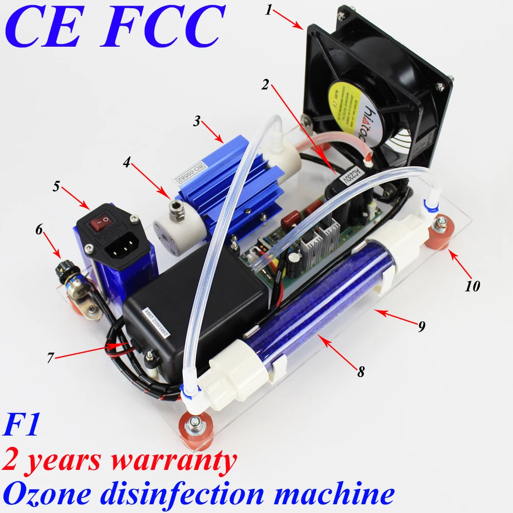Pinuslongaeva CE EMC LVD FCC 10g/h 10grams F1 simple ozone air and water disinfection machine ozone generator Pinuslongaeva CE EMC LVD FCC 10g/h 10grams F1 simple ozone air and water disinfection machine ozone generator