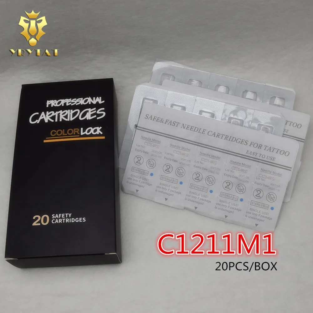 

YRYTAT Gray 20PCS 11M1 Safety Cartridge Needle Tattoo Factory Wholesale Supply AHN-C1211M1#