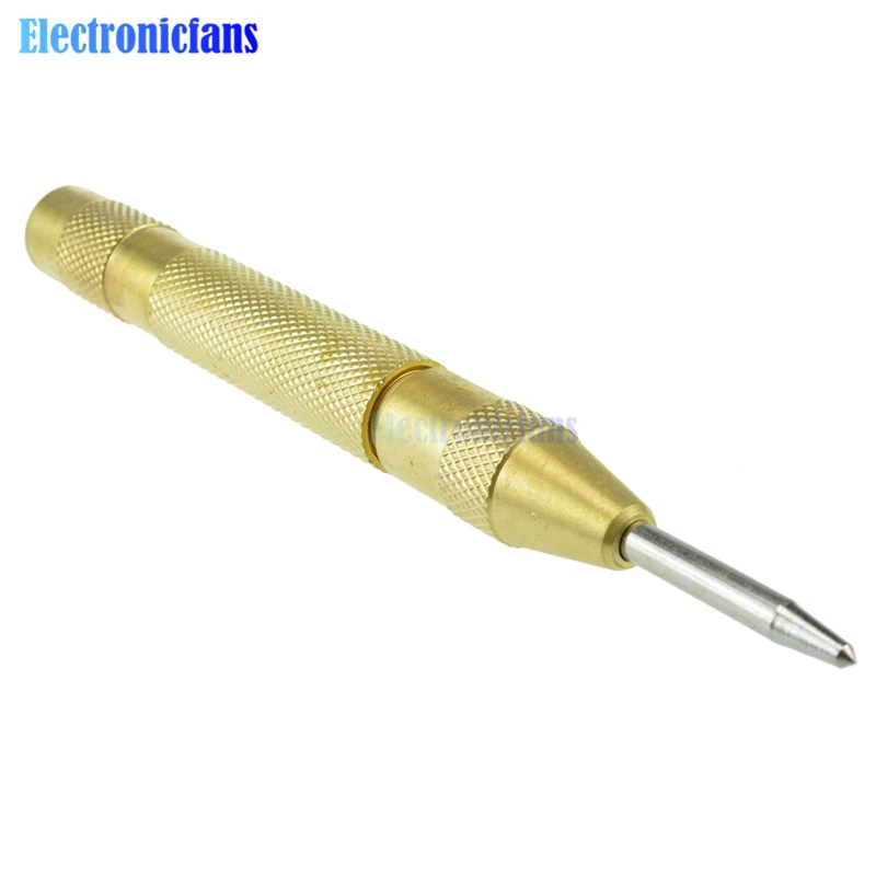 5" 5 inch Automatic Spring Loads Center Punch Knurled Handle Alloy Stell Point 