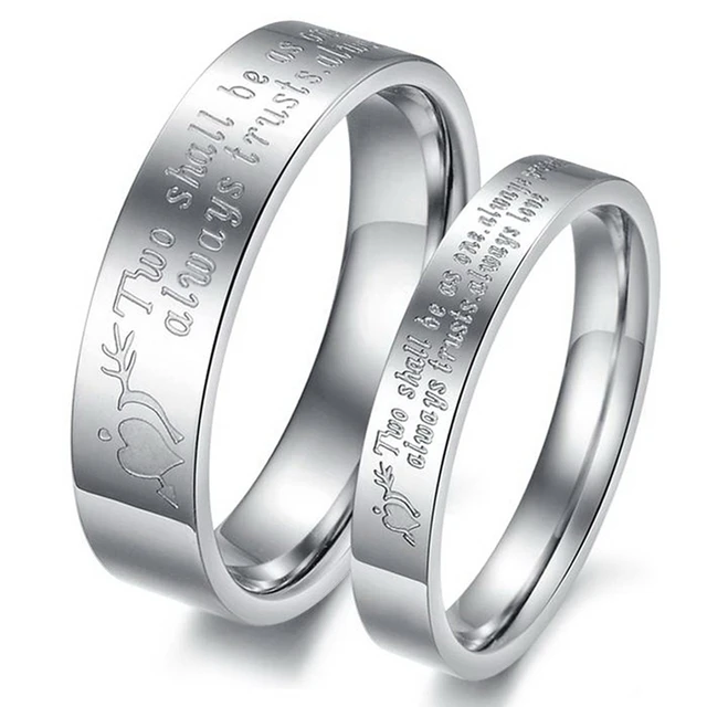 funique stainless steel wedding ring couple rings for lover promisse men women wedding engagement fine jewelry - Men And Women Wedding Rings funique stainless steel wedding ring couple rings for lover promisse men women wedding engagement fine jewelry - Men And Women Wedding Rings