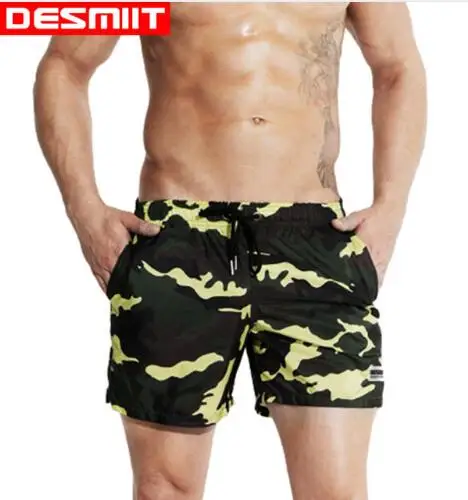 

2018 brand Desmiit Camouflage Men beach Shorts Light Thin Quick Dry board Shorts for Men Swimming Trunks Plus Size Swimsuits