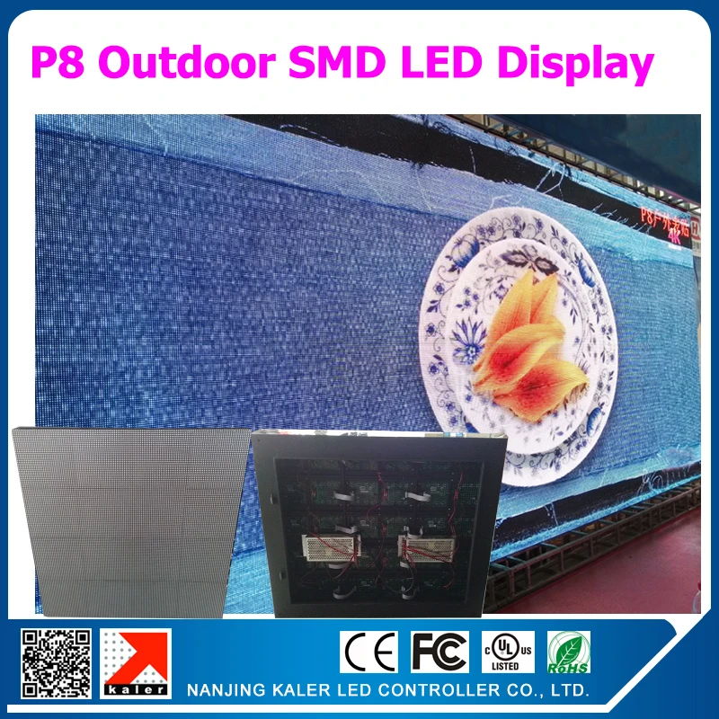 

TEEHO Waterproof Outdoor SMD Full Color LED Video Display Cabinet panel 0.768x 0.768m P8 LED Video Sign Cabinet videowall sign