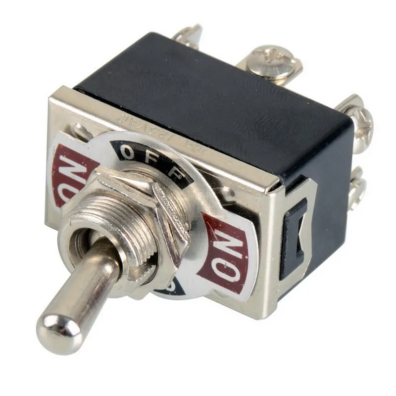 

1xBlack 6-Pin Toggle DPDT ON-OFF-ON Switch 15A 250V Mini Switches VE066 P40