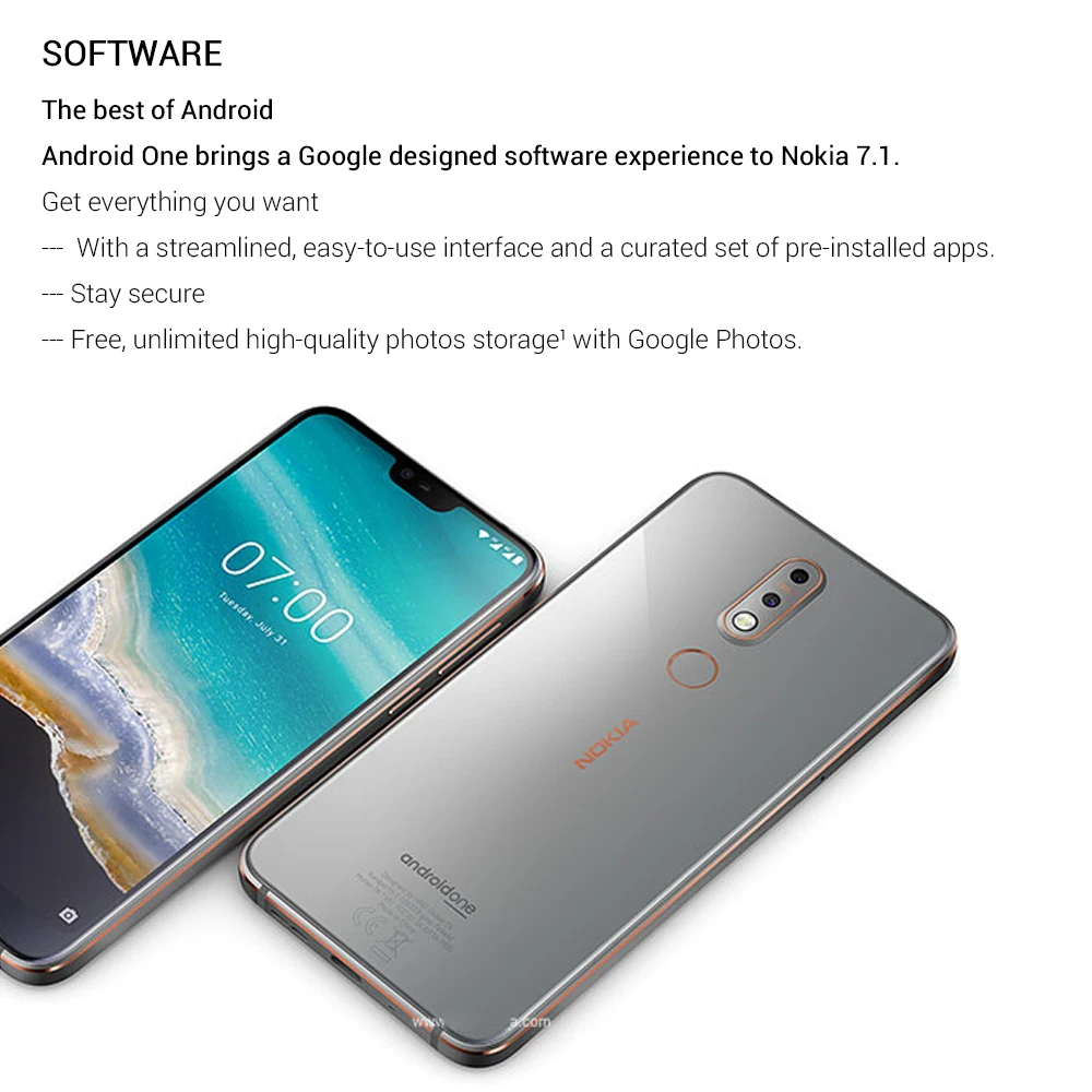 Оригинальный мобильный телефон Nokia 7 1 глобальная версия 4G LTE TA 1097 5 84 &quotSnapdragon 4 Гб RAM