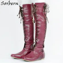 Модные женские ботинки на плоской подошве; Botas Mujer; Новинка года; женские ботинки; Botte Femme; женские вечерние праздничные сапоги из искусственной кожи; большие размеры