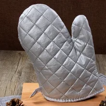 1 шт. термостойкие хлопчатобумажные полиэфирные перчатки для барбекю Прихватки кухонный коврик-держатель для барбекю рукавицы для мытья овощей LB 118