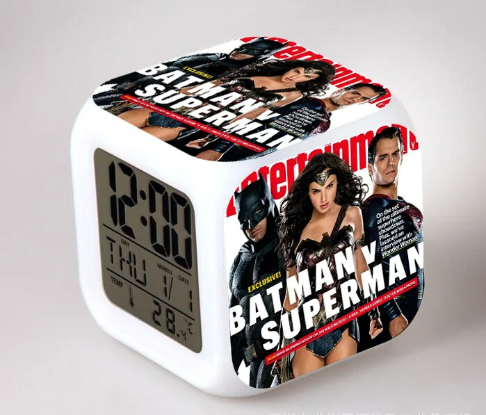 Justice League Batman The Dark Knight Rises LED Alarm Clock Touch Light