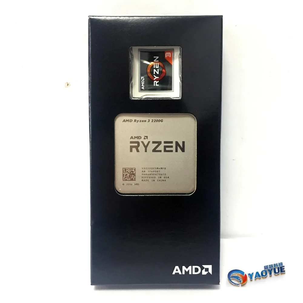 AMD Ryzen 3 2200G ПК компьютер четырехъядерный процессор AM4 настольный в - Фото №1