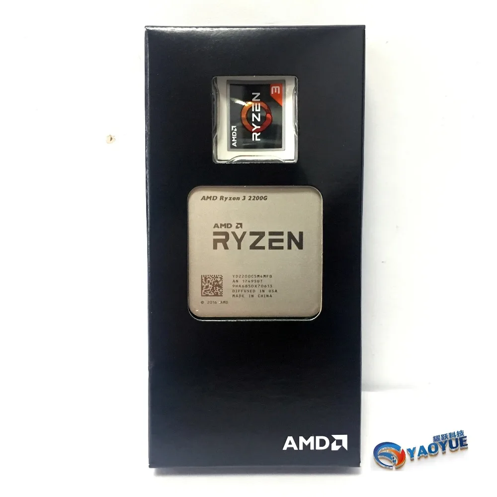 AMD Ryzen 3 2200G ПК компьютер четырехъядерный процессор AM4 настольный в