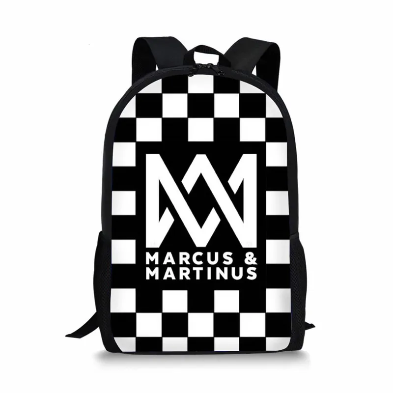Тикин Маркус и Мартинус, школьные сумки для девочек и мальчиков, хип-хоп фанаты, модный рюкзак, Подростковая Персонализированная сумка для книг, набор из 3 предметов - Цвет: L4675C