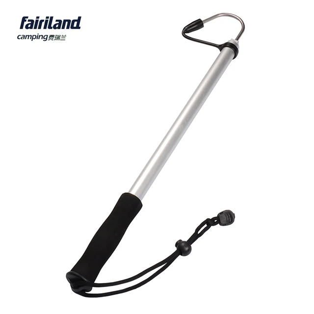 120cm(47in) Telescopic Gunsmoke Sea Fishing Gaff Stainless Spear Hook Tool 47cm(19in) close