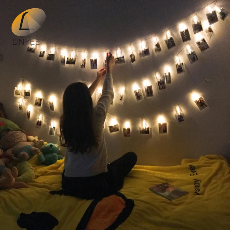 

3xAA Battery Powered clip string lights Indoor Outdoor Decoration rope for Party / birthday Warm RGB