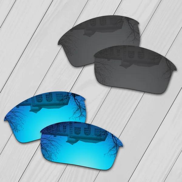 Black-Ice blue E.O.S поляризованные улучшенные Сменные линзы для Оукли Flak солнечные очки к куртке-несколько вариантов - Цвет линз: Black-Ice blue