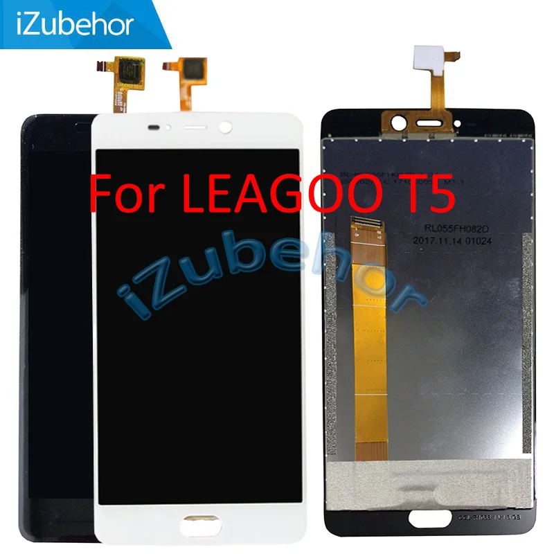 IPS экран 5 дюйма для LEAGOO T5 ЖК дисплей + кодирующий преобразователь сенсорного